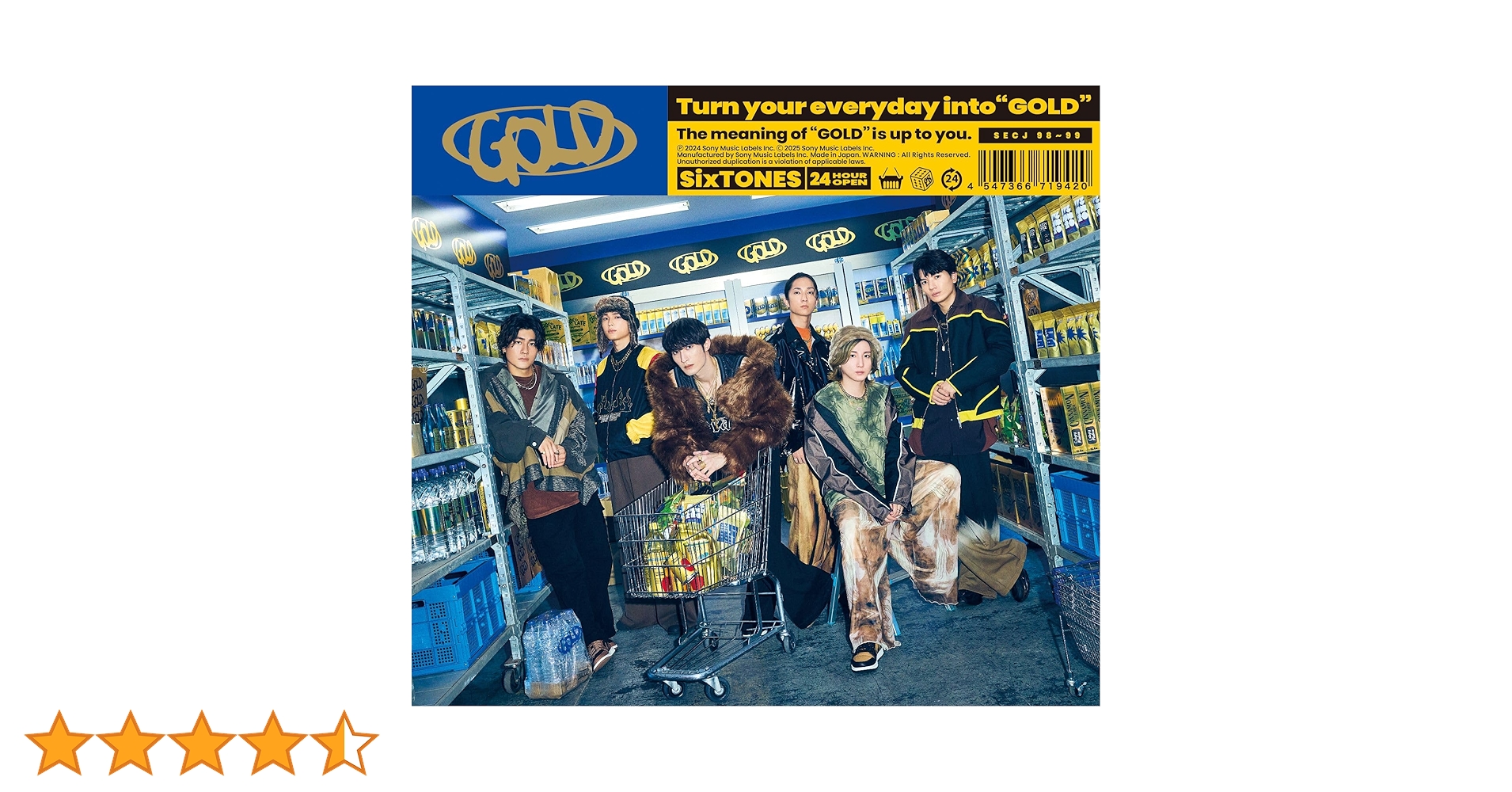 Amazon.co.jp: GOLD (初回盤A) (CD+Blu-ray) - SixTONES (特典